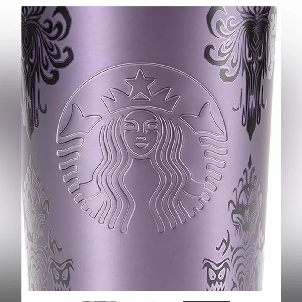 Haunted Mansion 24oz Stainless Steel Starbucks Tumbler with Straw SoldOut Online - Picture 4 of 6